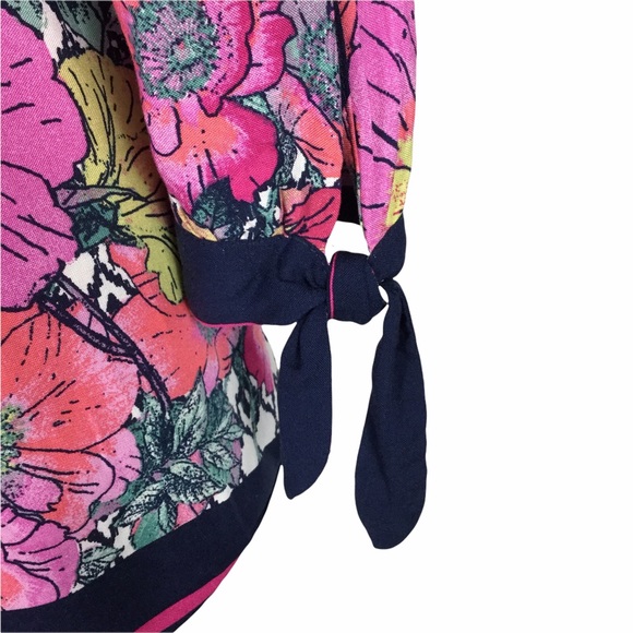 Anthropologie Fig & Flower Pink/Blue Top, Size PL - Picture 3 of 6